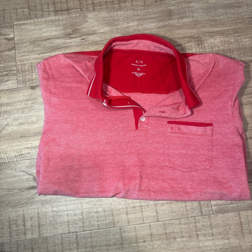 Armani Exchange Red Polo Shirt